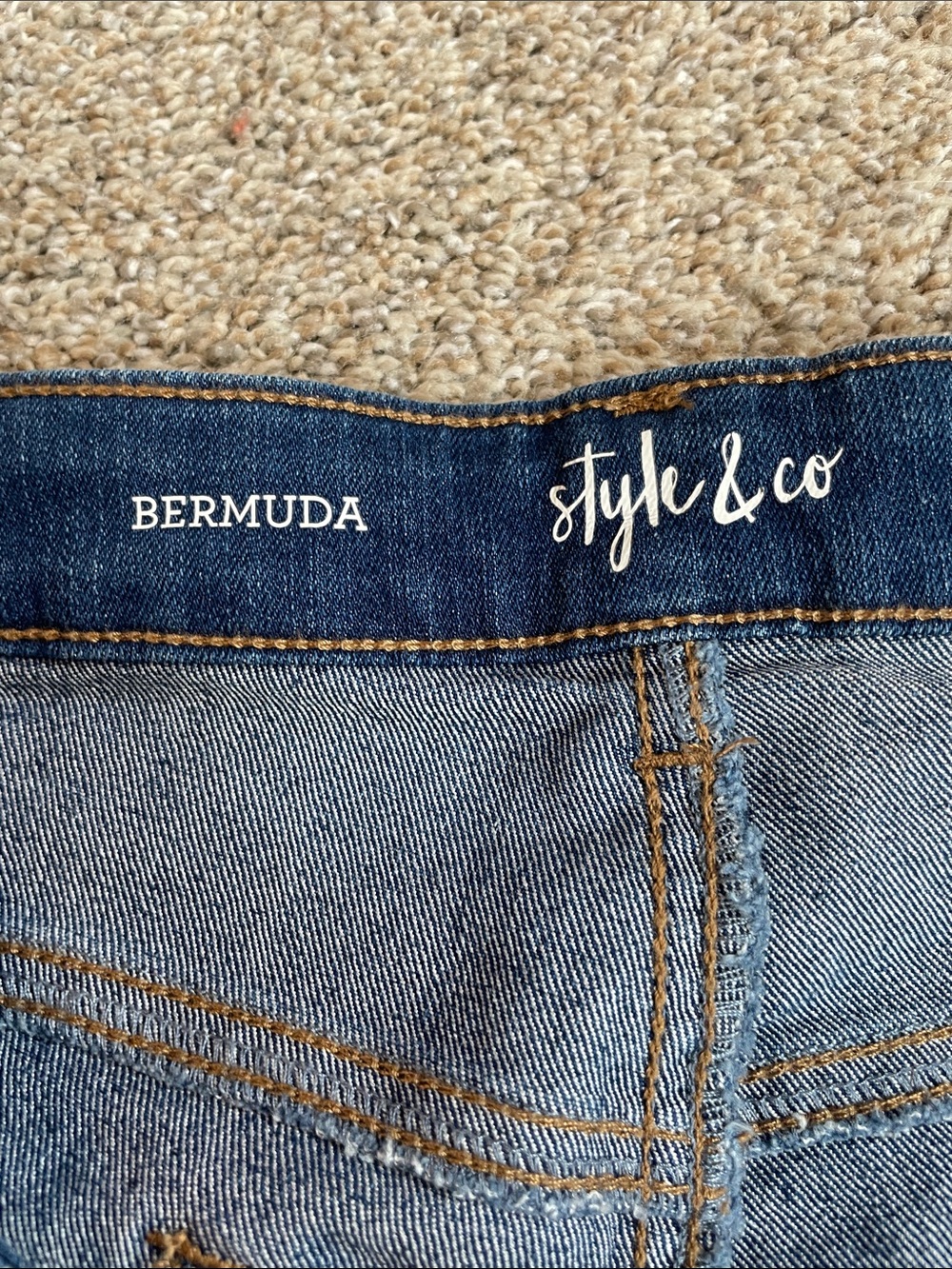 NWT dip dye denim Bermuda shorts - Picture 4 of 7